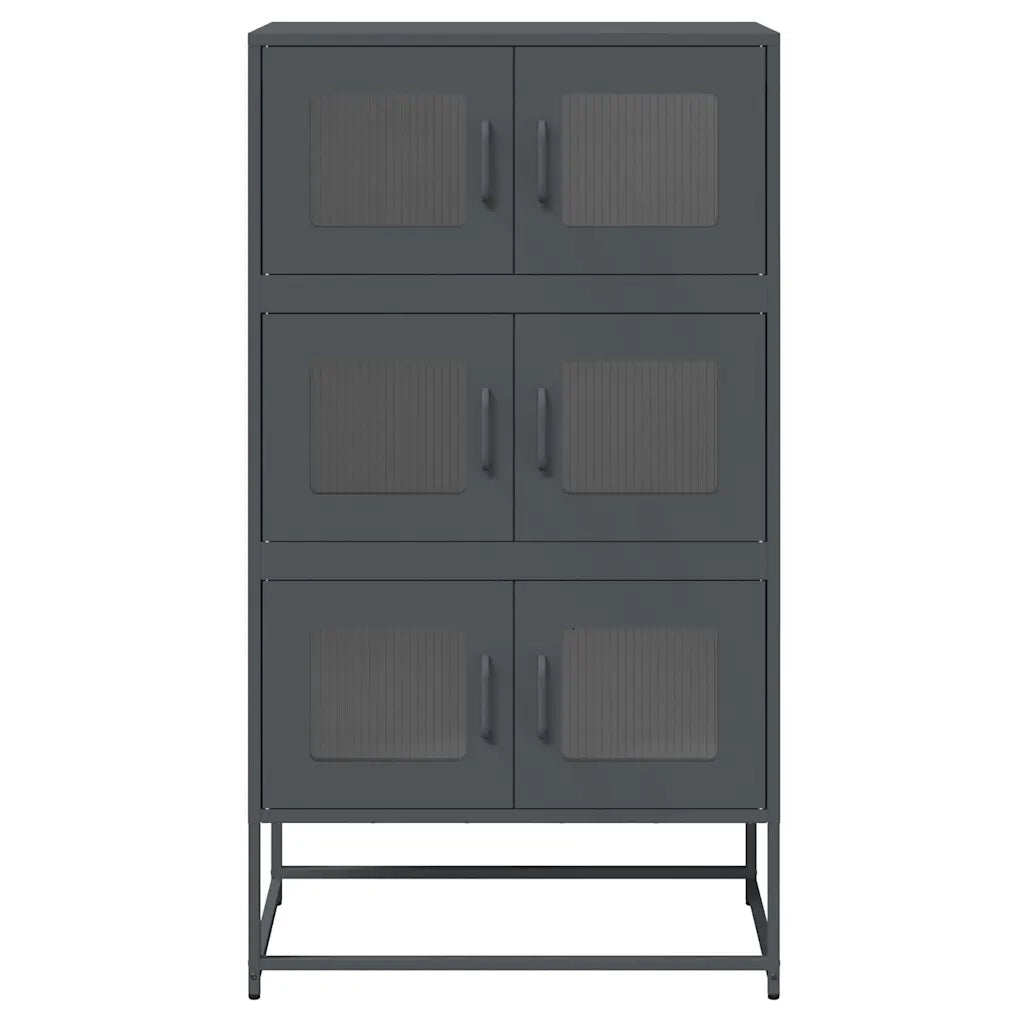 vidaXL Credenza Antracite 68x39x123 cm Acciaio