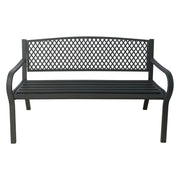 Panchina Ferro Battuto 124x62x79 Grigio Scuro