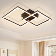 ZMH Lampada da soffitto plafoniera LED quadrata nera 20W 3000K angolare per soggiorno corridoio