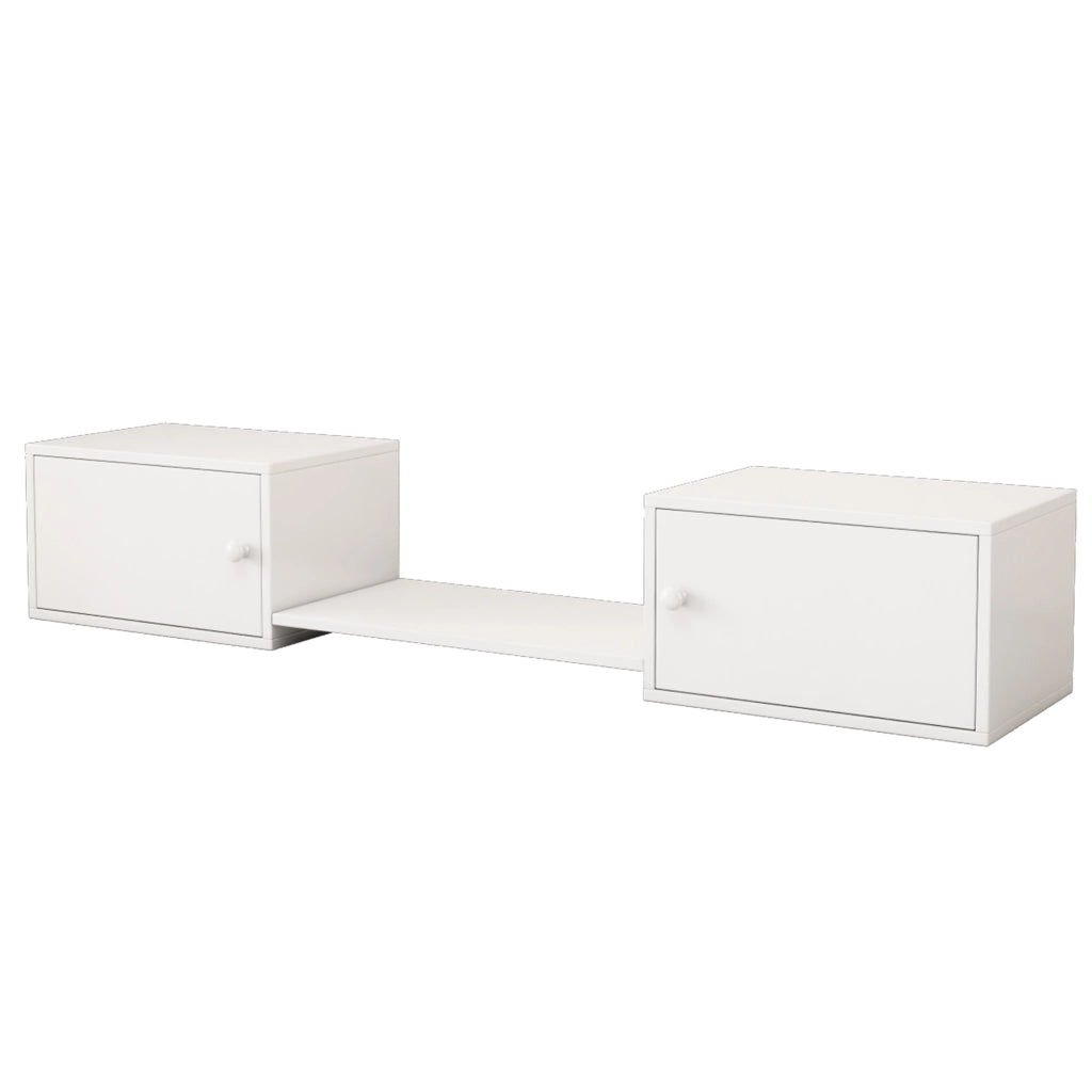 Scarpiera a doppia anta per ingresso e sottoletto in legno e MDF bianco con ampio spazio 189 × 40 × 34,5 cm