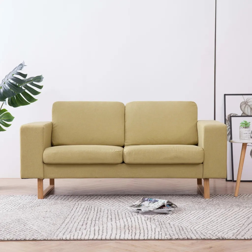 Divano a 2 Posti in Tessuto Verde cod mxl 21141