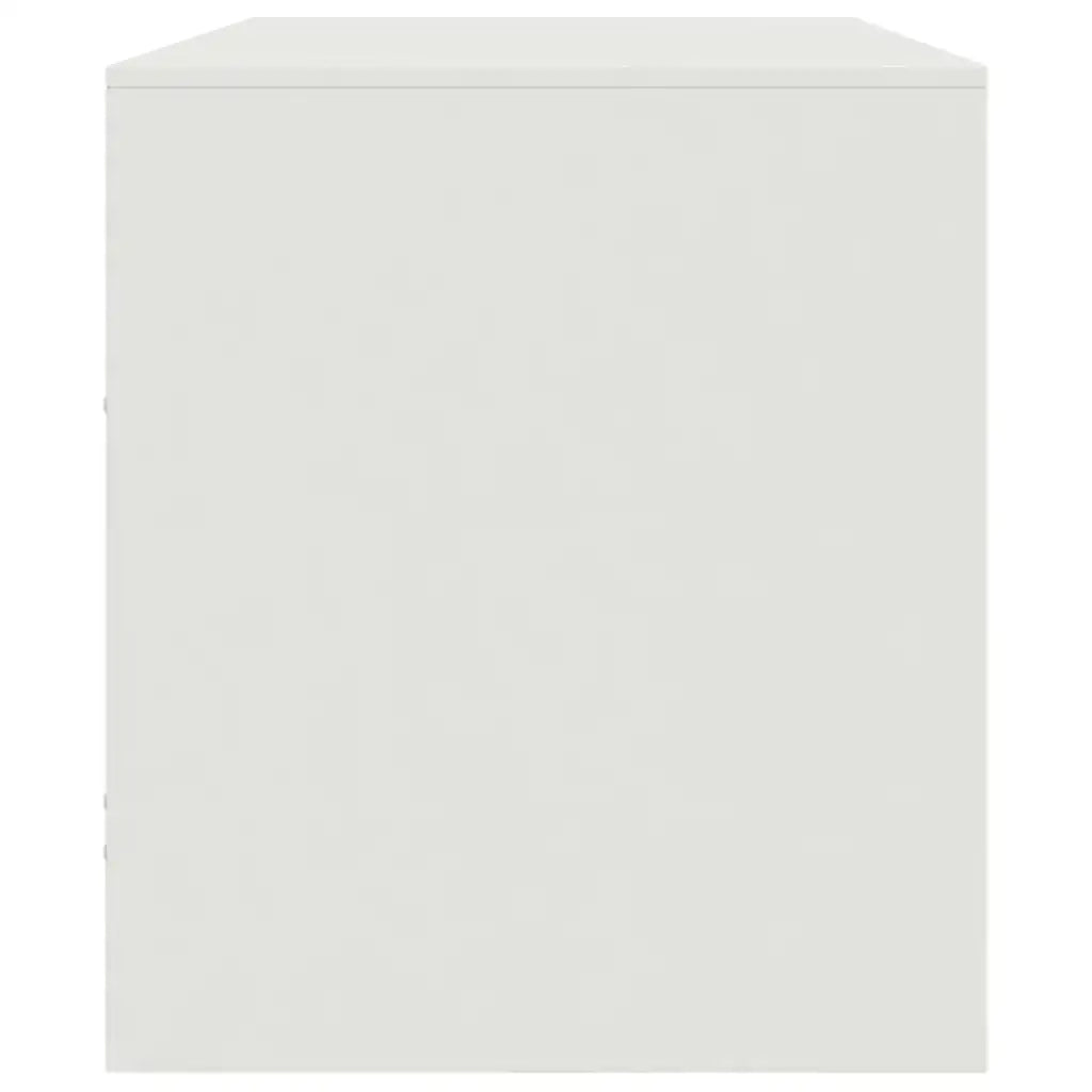 Mobile Porta TV Bianco 99x39x44 cm in Acciaio