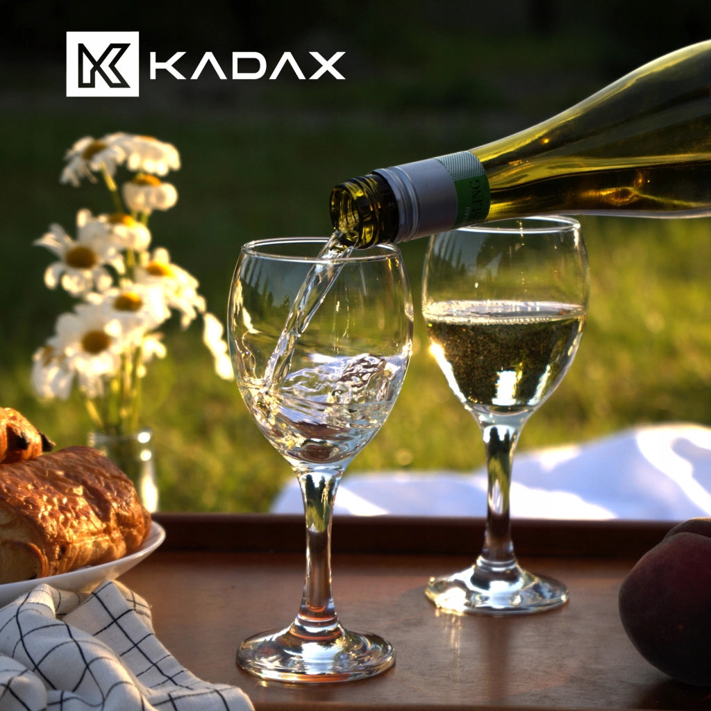 Set di 6 bicchieri da vino bianco KADAX da 245 ml, elegante set di bicchieri