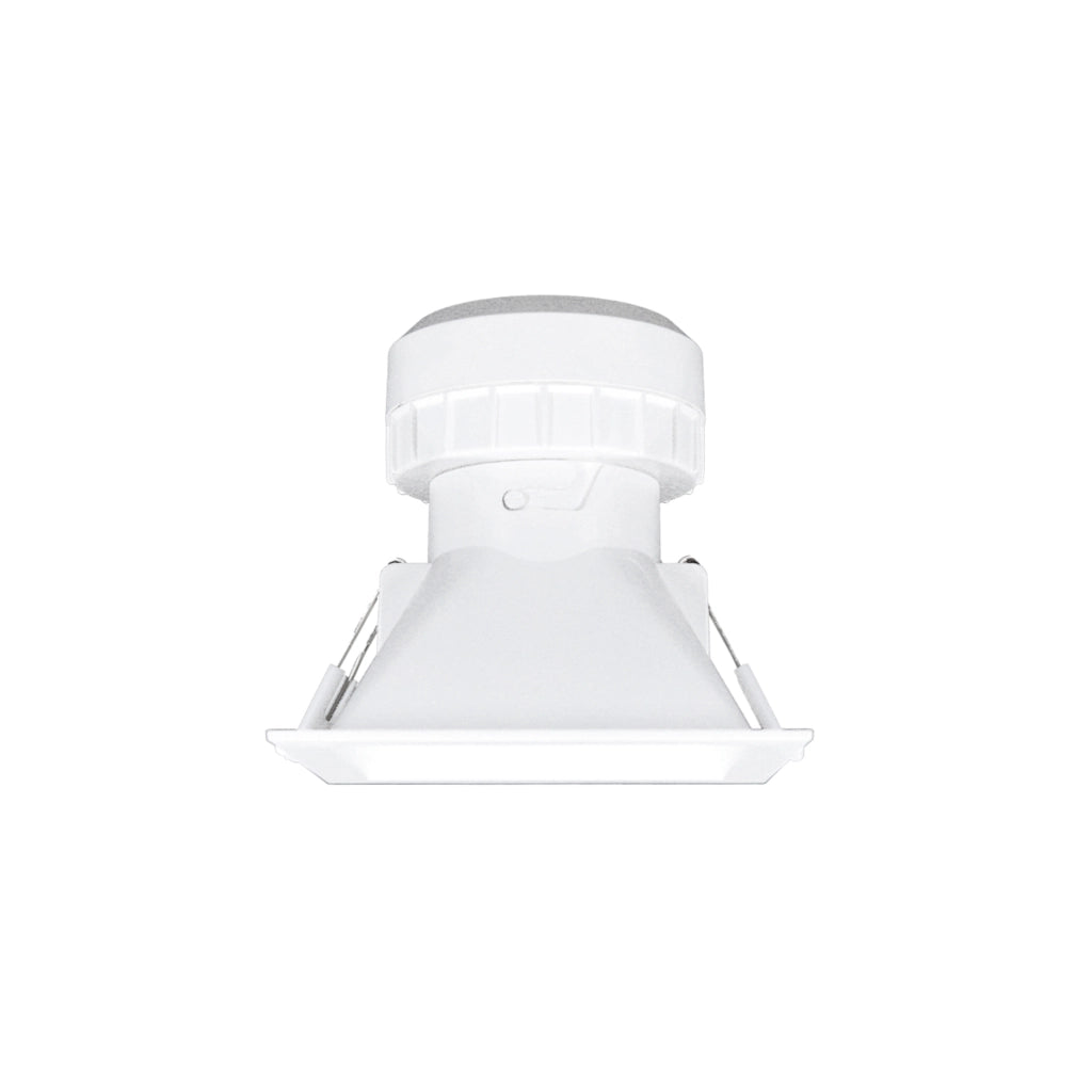 Pulcom Faretto LED da Incasso Quadrato Orientabile 8W Switch CCT Selezionabile 2700K 3200K 4000K Finitura Bianco Opaco per Interni Professionali