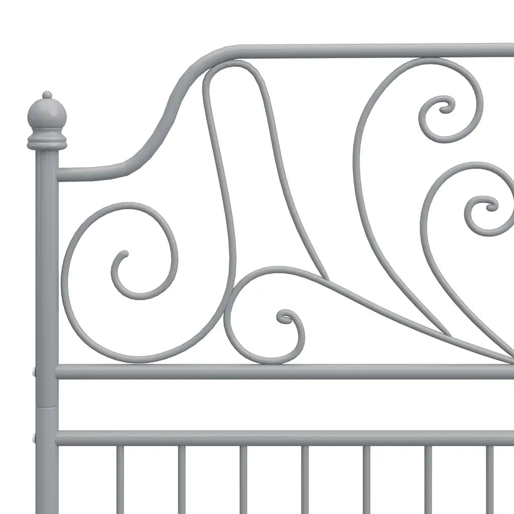 Giroletto-Struttura Letto Grigio in Metallo 120x200 cm 168455
