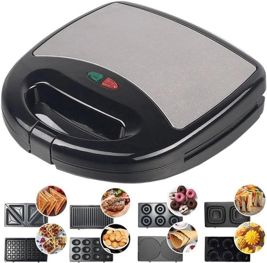 Grill a contatto con piastre rimovibili - Tostapane - Griglia per panini - Grill - Apparecchio a contatto - Piastre rimovibili - Facile da pulire - Apparecchio per griglia - Varie modalità di cottura