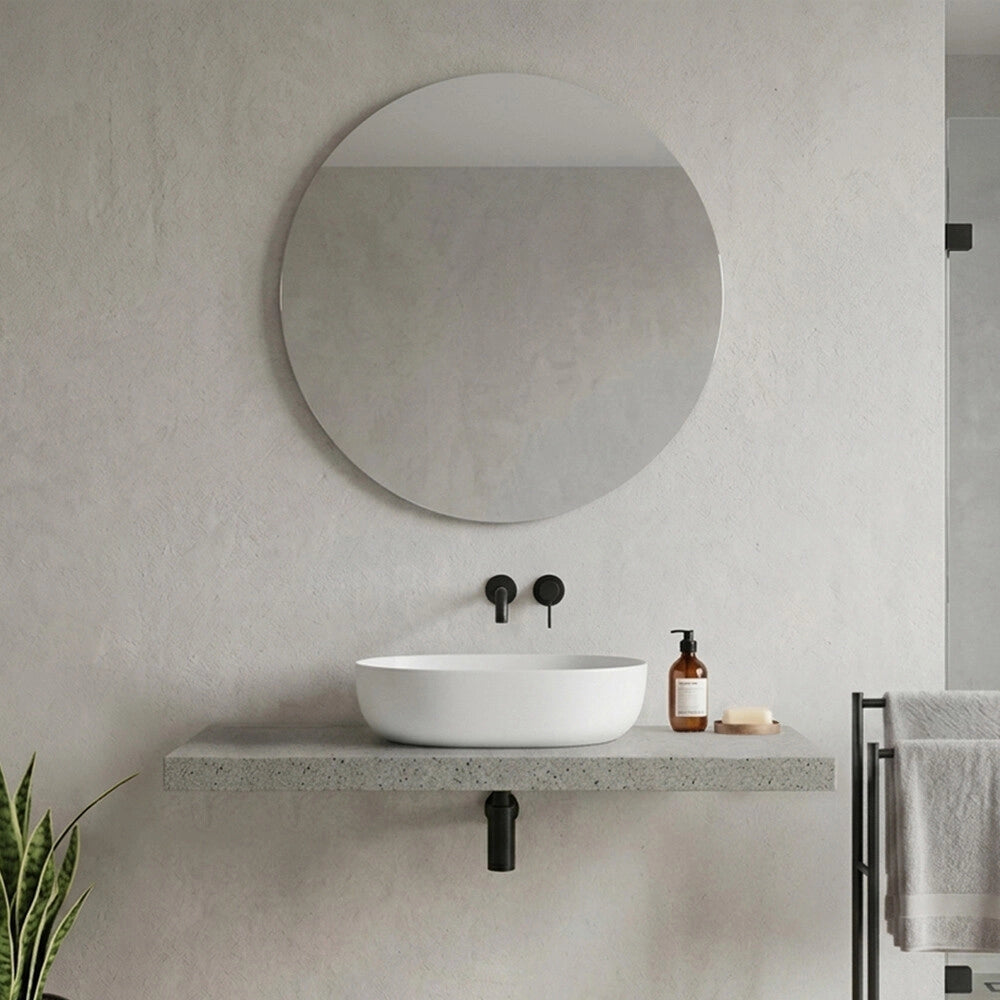 Mensolone bagno 120 cm in legno effetto pietra Levia