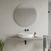 Mensolone bagno 120 cm in legno effetto pietra Levia