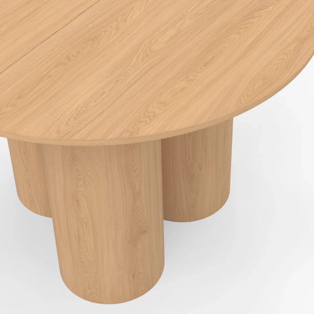 IDMarket - Tavolo da pranzo rotondo ELOISE per 6 persone, faggio 110 cm