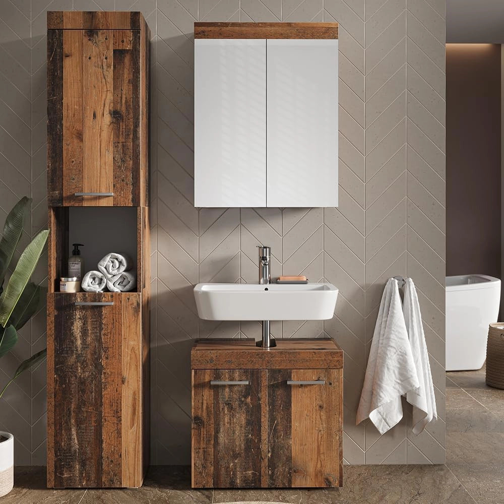 Armadio per il bagno Luna, Oldstyle, 37 x 190 cm