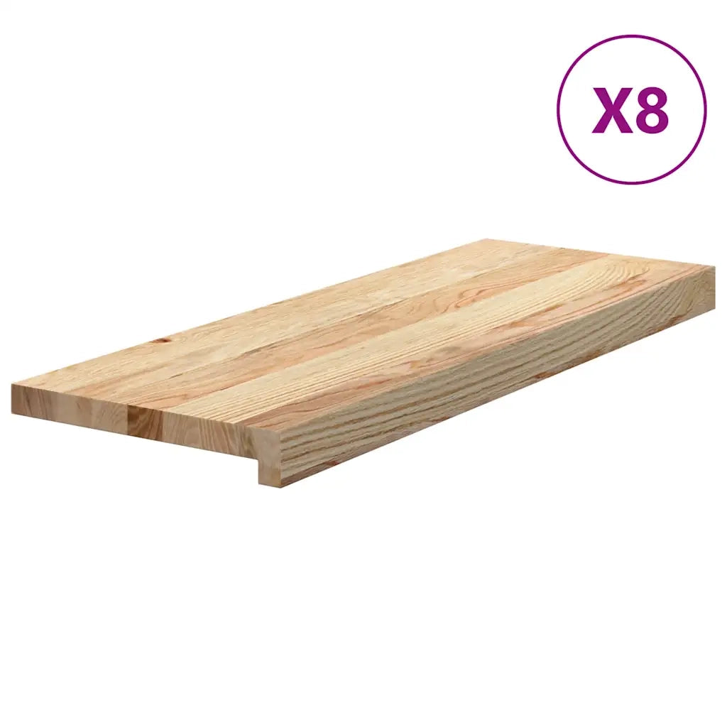 Gradini 8 pz 70x30x2 cm in Rovere Massello Non Trattato 3282911