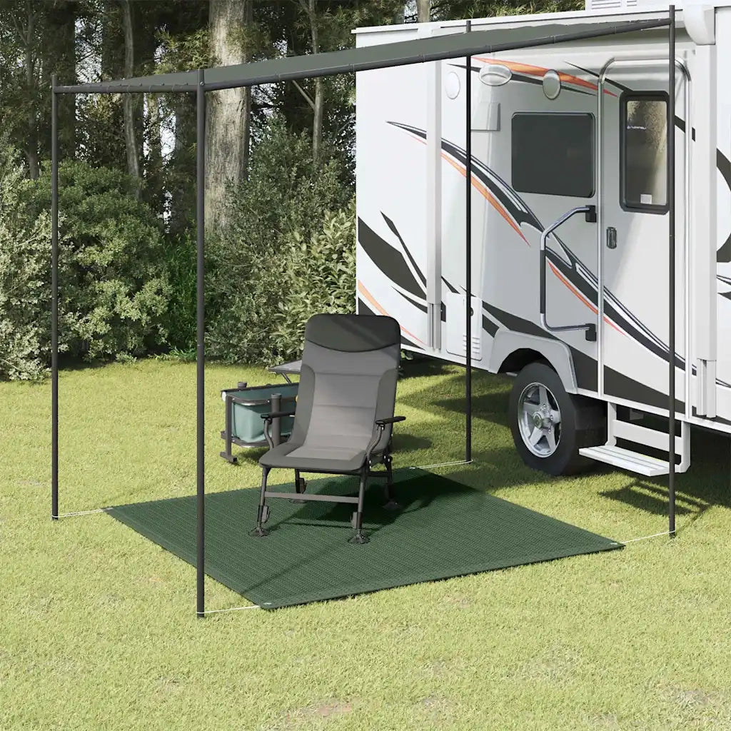 Tappeto da Tenda | Tappeto da campeggio 250x250 cm Verde Scuro