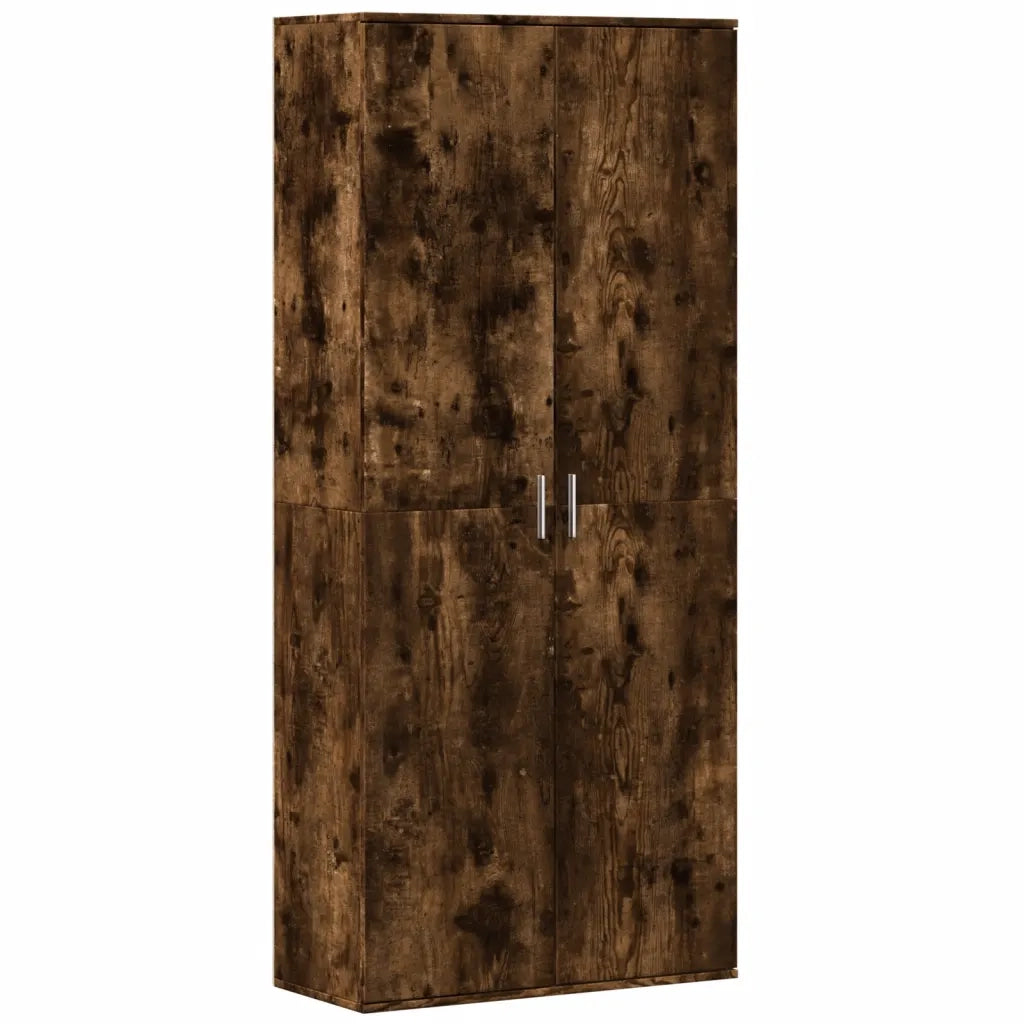 Credenza Rovere Fumo 80x35x180 cm in Legno Multistrato 3276655