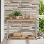 Tavolo da Esterno Naturale e Grigio 110 x 35 x 75 cm 4010609