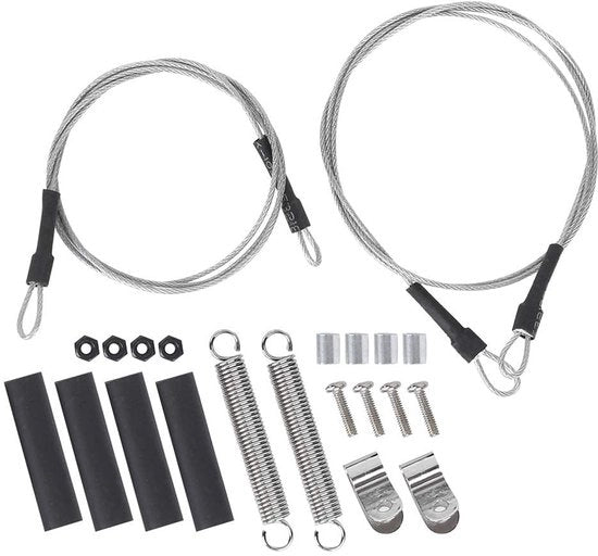 Set di cavi in acciaio 50 cm - Accessorio RC - Adatto per Traxxas Trx4/Axial Scx10/D90/D110 - Materiale metallico - Clip di protezione antiverruci - Peso ridotto 13g - Cordino in acciaio