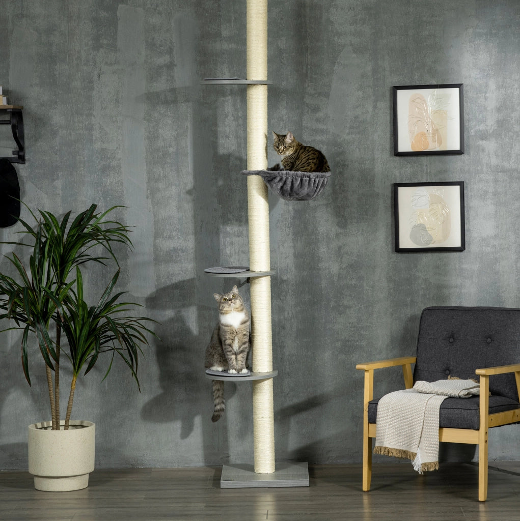 Tiragraffi da soffitto regolabile grigio 230-250 cm