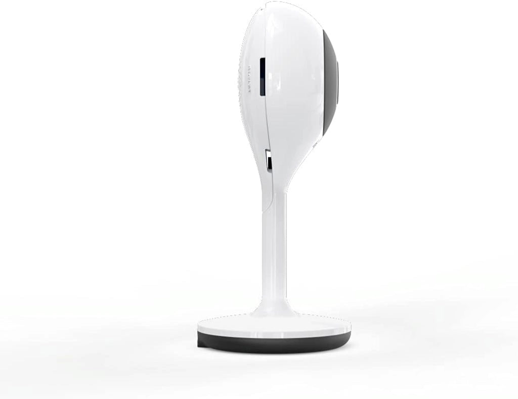 WiFi camera 1080p (Full HD), app, motion sensor, visione notturna, da interno, compatibile con Amazon e Google, bianco