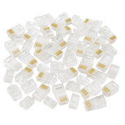 Plug rj45 utp cat6 8p8c trasparenti – set da 100 pezzi