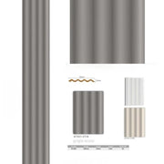 Trade Shop - Pannello Decorativo 3d Da Parete Grigio Scuro 120x290 Cm In Ps Design Ondulato -