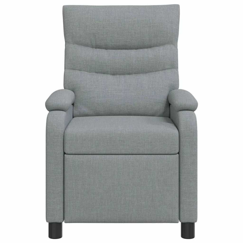 Divano Sedia-Poltrona reclinabile Grigio Chiaro Tessuto 708916