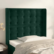 Testiera ad Orecchio Verde Scuro 83x16x118/128 cm in Velluto cod mxl 97762