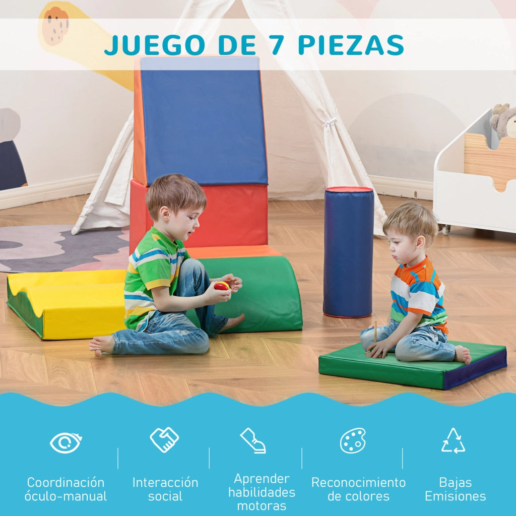 Blocchi di schiuma per bambini ¨C zephmum ¨C 60x40x11 cm multicolore