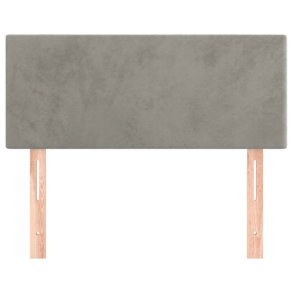 Testiera Grigio Chiaro 100x5x78/88 cm in Velluto cod mxl 46520