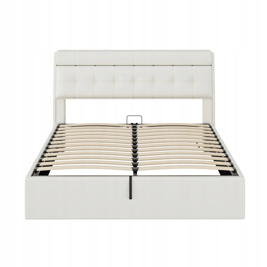 Letto imbottito idraulico - Xylo - 160x200 - Bianco