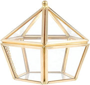 Box di vetro terrario geometrico per decorazione e archiviazione