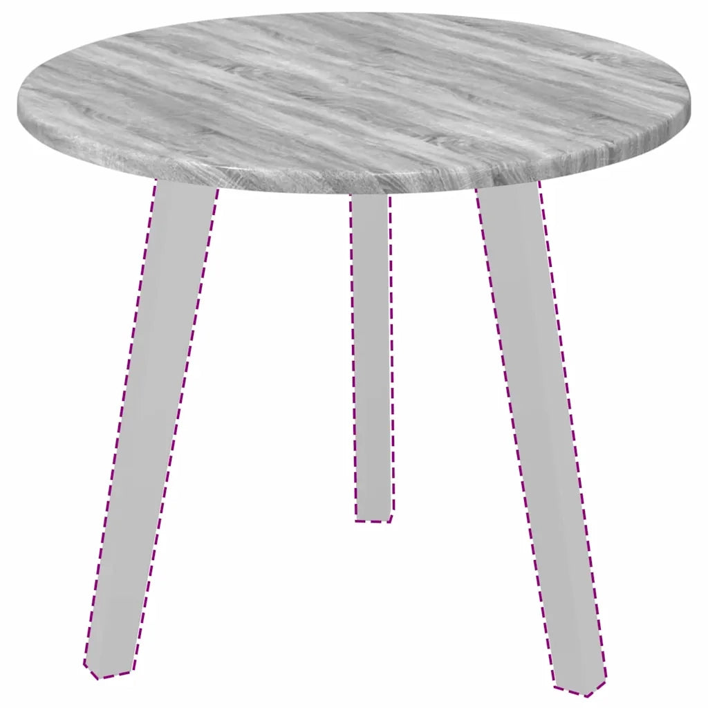 Piano del tavolo Grigio sonoma Ø 50 x 1,5 cm Legno multistrato 880397