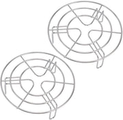 Sostegno a Vapore Resistente al Calore - Acciaio Inossidabile - 2 Pezzi - Standard di Cottura - Sostegno Inferiore - Diametro 19,5 cm - Valvola di Vapore