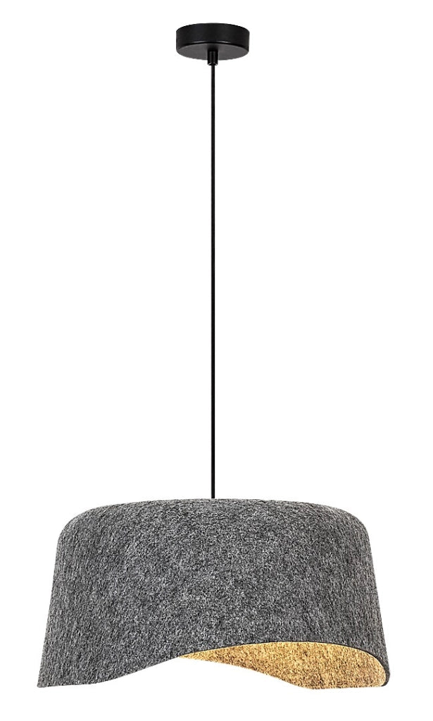 Lampada a sospensione Rabalux Farelia feltro grigio Ø40 E27 10W