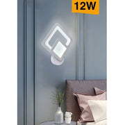 Trade Shop - Applique Led A Rombo 12 W Parete Lumetto Abat Jour Luce 6500k 3000k 4000k E82-b - -bianco Freddo      -