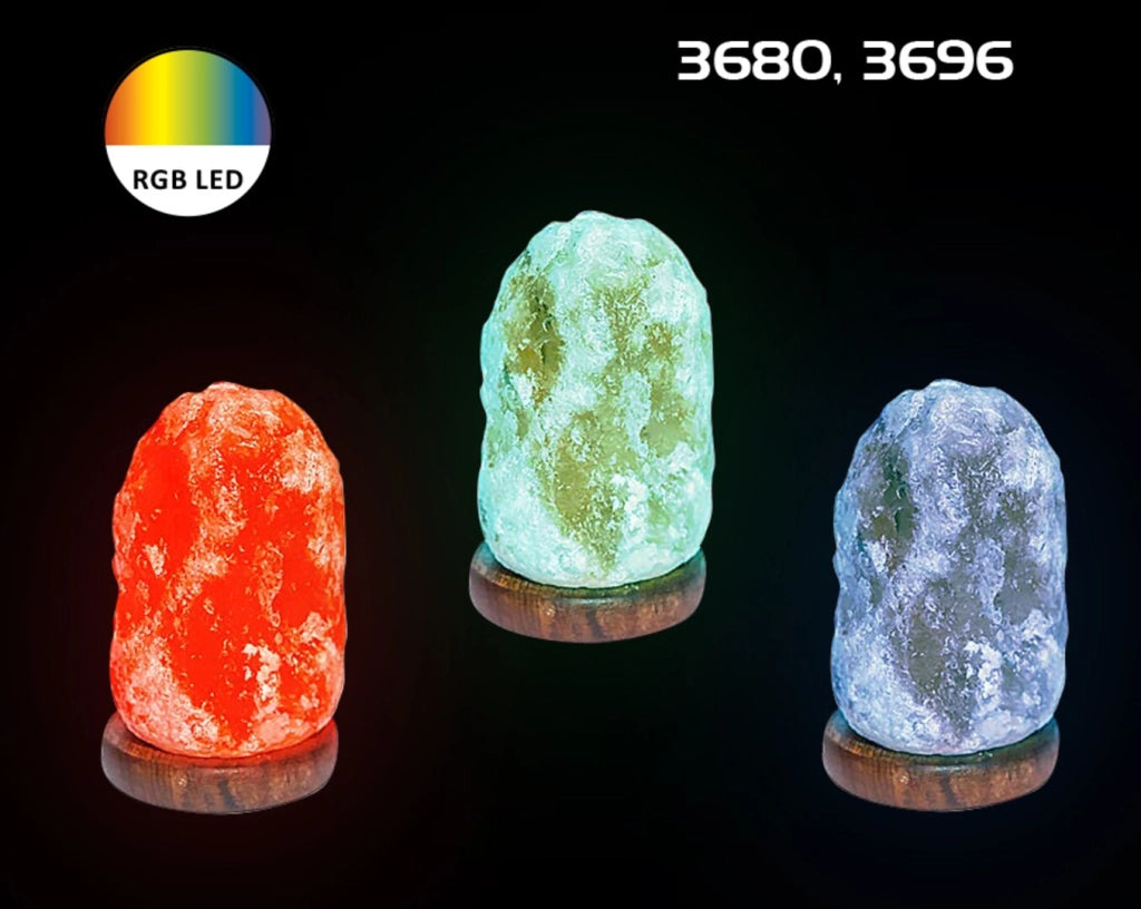 Lampada di sale RGB USB base rovere LED 1W Wasabi Rabalux
