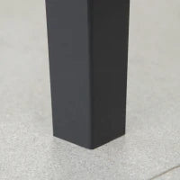 Fioriera da Giardin Rialzata Rettangolare con Foro di Drenaggio in Acciaio Zincato, 100 x 30 x 80 cm, Nero