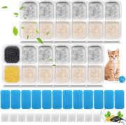 12 filtri per PWF-001 2L fonte per gatti in acciaio inossidabile con sistema di filtro a 4 strati - inclusi 12 sponze prefiltrate per pompa