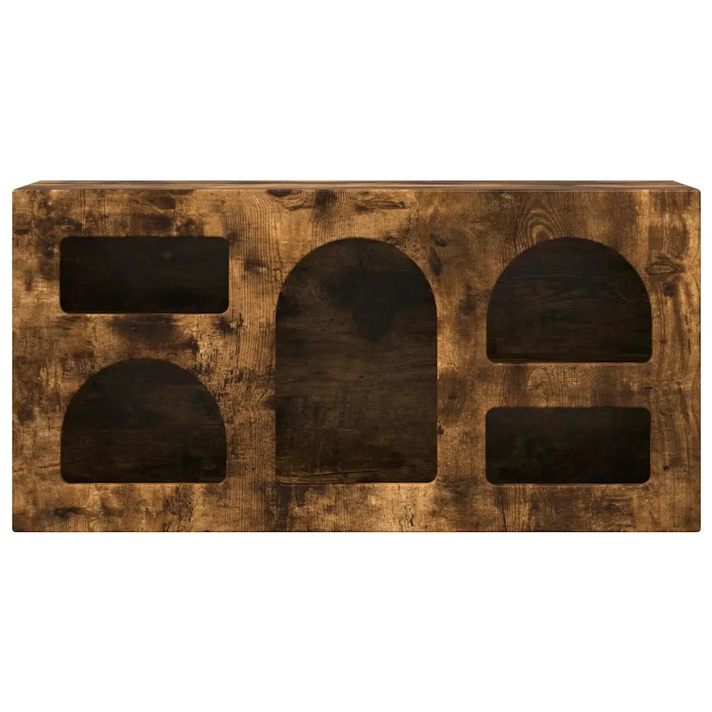 Mobile TV ELST 80 x 35 x 40 cm Rovere fumé Legno ingegnerizzato 891279