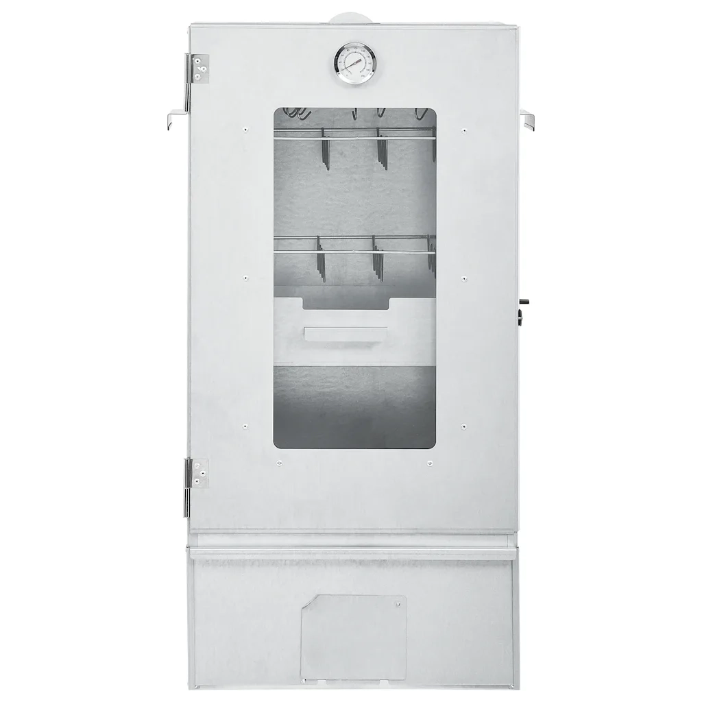 Forno Affumicatore BBQ con Tavolino in Acciaio Zincato 3187616
