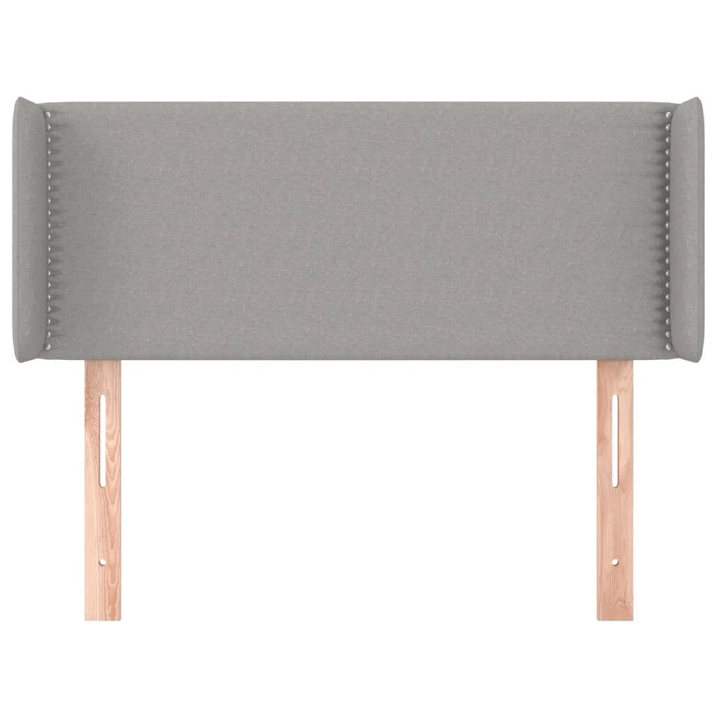 Testiera ad Orecchio Grigio Chiaro 103x16x78/88 cm in Tessuto