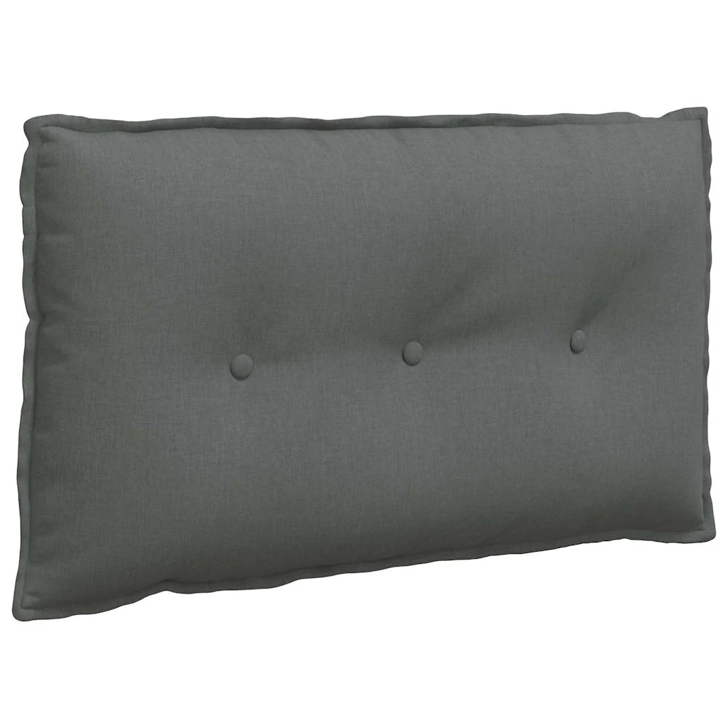Cuscino per Schiena Grigio scuro 80 x 19 x 50 cm Tessuto