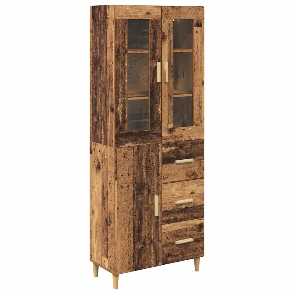 Credenza-Buffet-Armadio da cucina Legno vecchio 69,5 x 34 x 180 cm Legno multistrato 823964