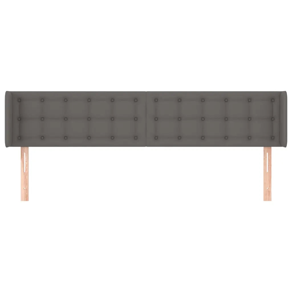 Testiera ad Orecchio-Testata con Orecchie Grigio 203x16x78/88 cm in Similpelle 561323
