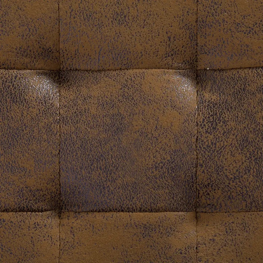 Cassapanca-Panca con Contenitore-Baule 87,5 cm Marrone in Similpelle Scamosciata