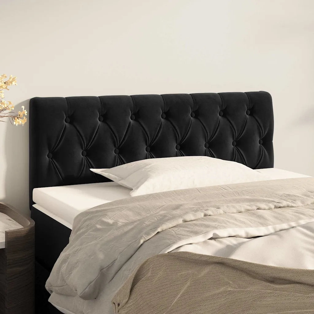 Testiera | Testata Nero 100 x 7 x 78/88 cm in Velluto