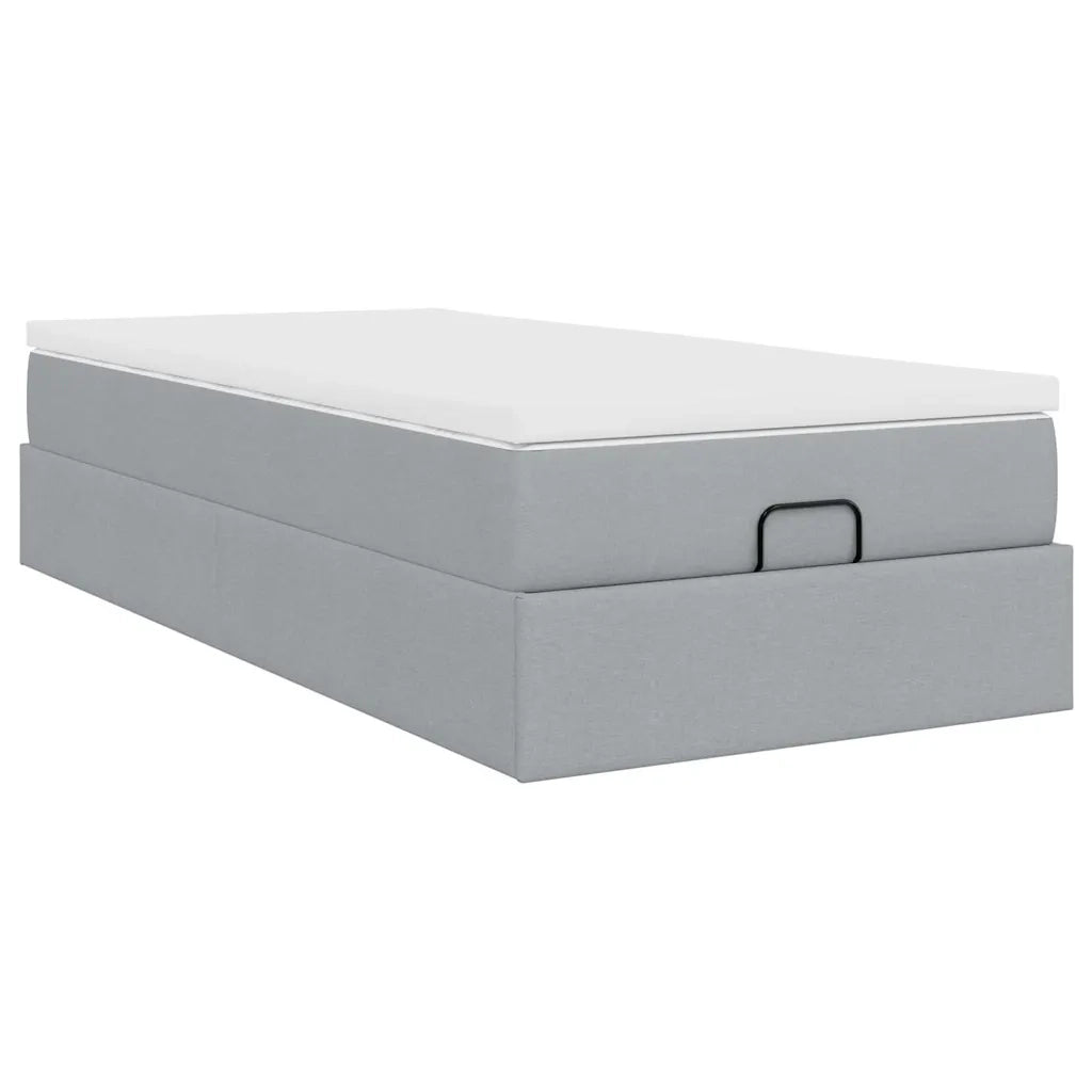 Struttura Letto Pouf con Materasso 90x190 cm in Tessuto