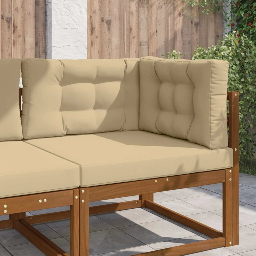 Cuscino per divano da esterno 3 pcs Beige Poliestere