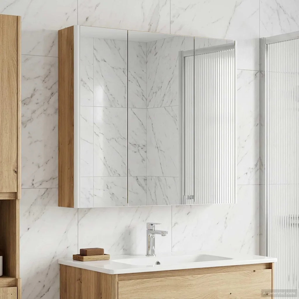 Mobiletto per specchio da bagno con porta Rovere Artigianale 889262