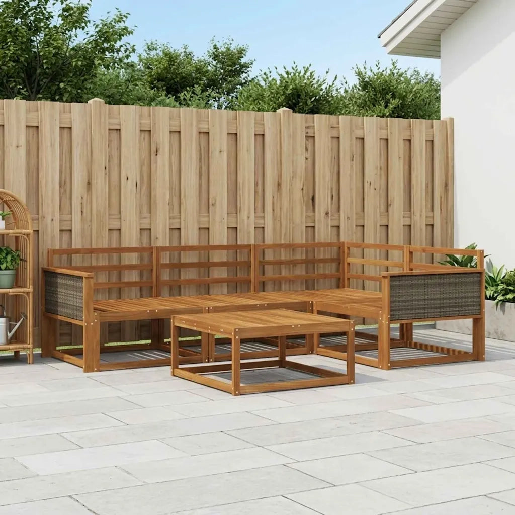 Set di divani da esterno 5 pcs Naturale