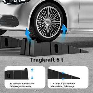 Cunei livellatori auto veicoli 2 pz. max 5 t Rampa di livellamento in plastica
