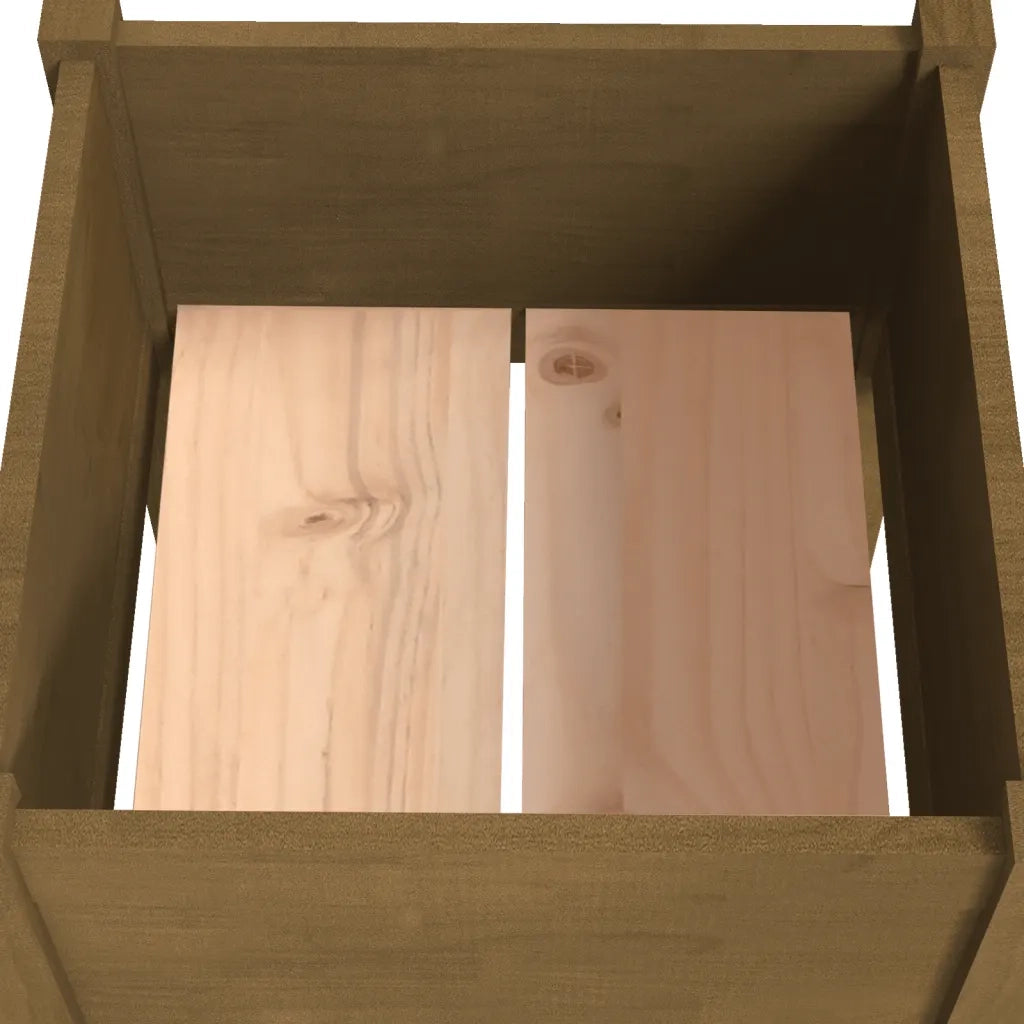 Fioriere da Giardino 2 pz Ambra 40x40x70 cm in Legno di Pino 810796